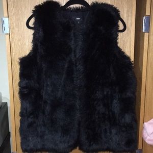 Black Fur Vest